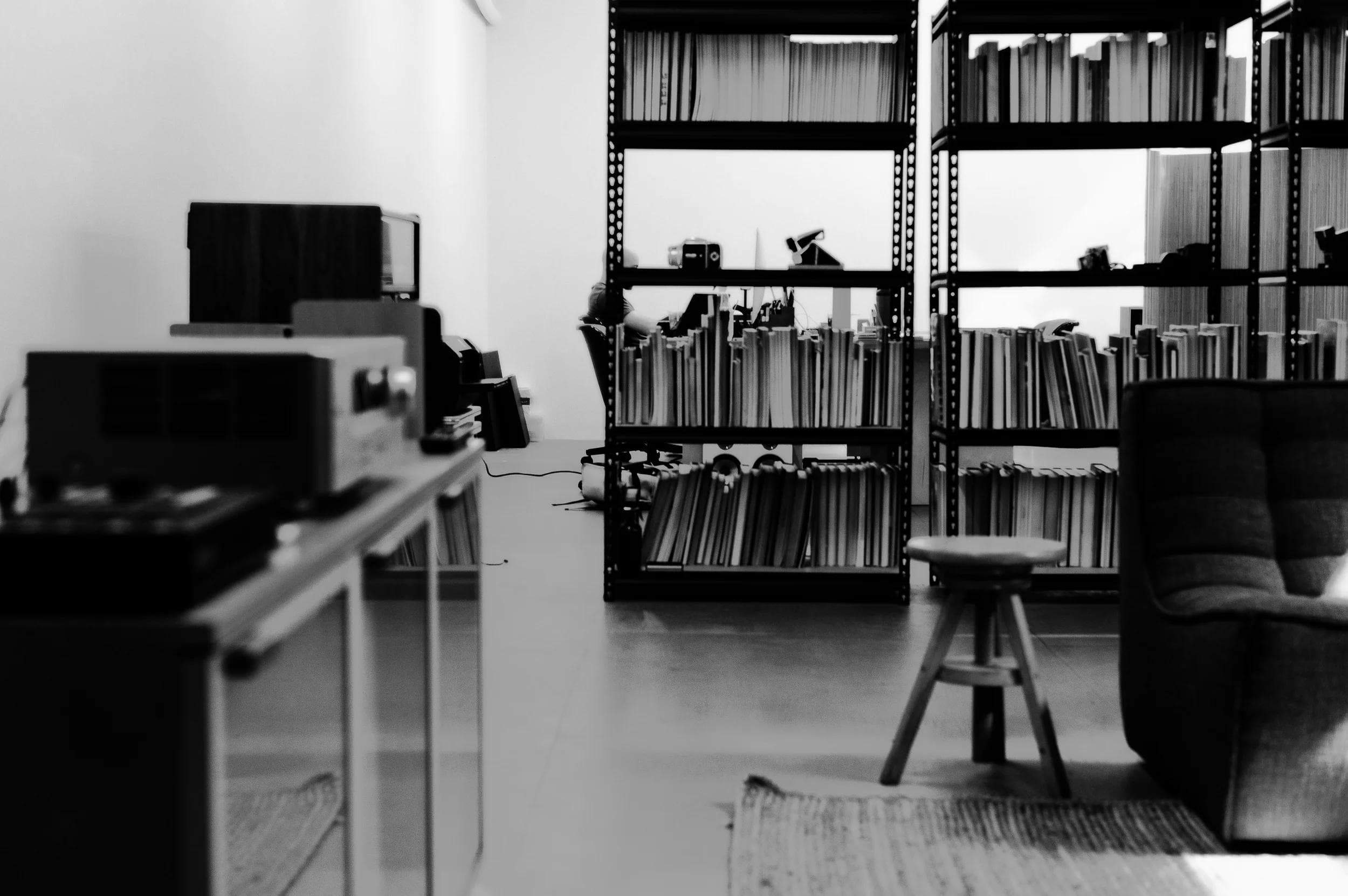 Close-up of chairs at the IIIXL office